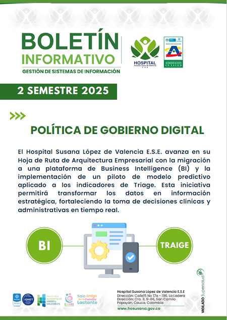 Boletín Informativo Gobierno Digital – 2 Semestre 2025 – HSLV