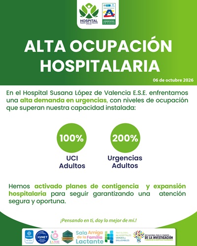 ALERTA: Alta ocupación hospitalaria
