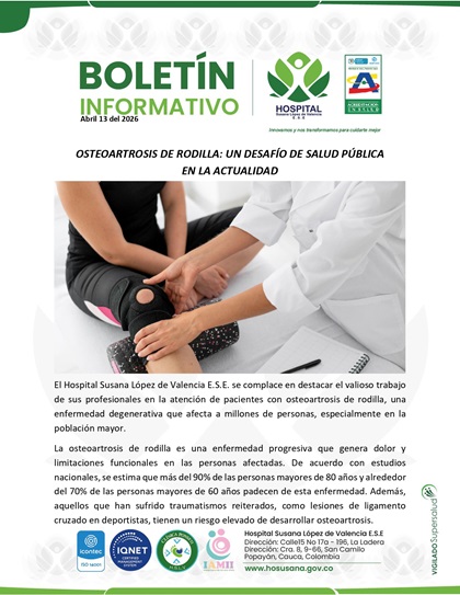 Osteoartrosis de rodilla: un desafío de salud pública en la actualidad.
