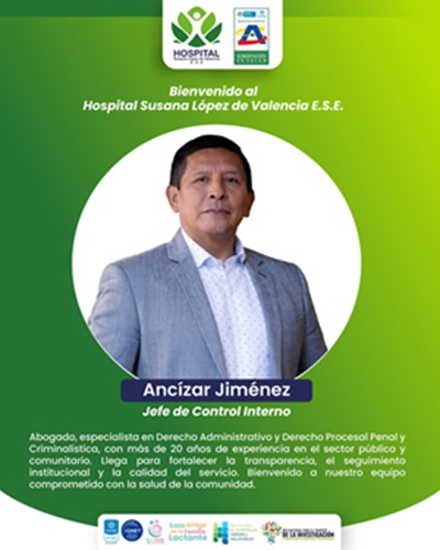 Hospital Susana López de Valencia E.S.E. da la bienvenida a su nuevo jefe de Control Interno